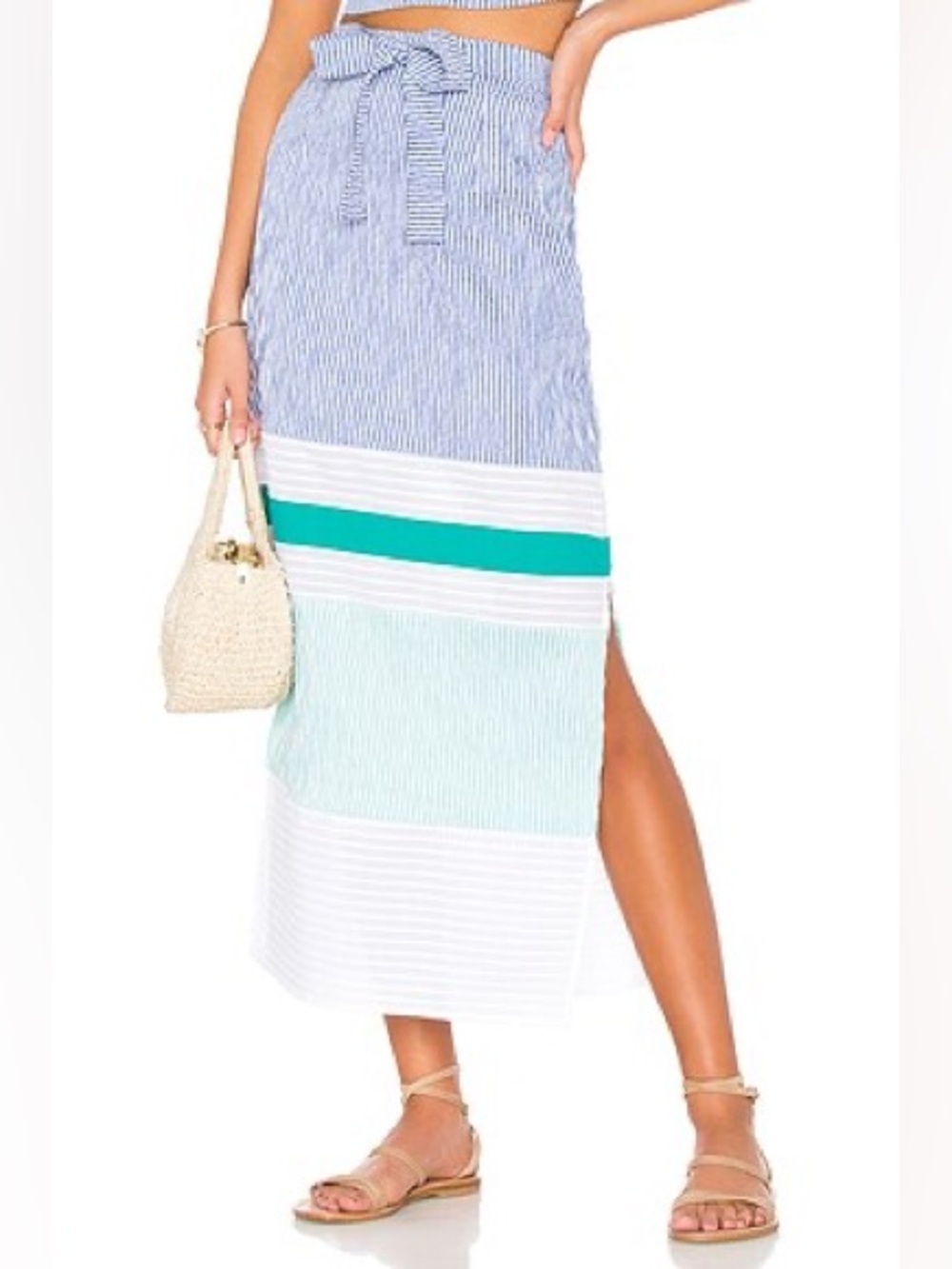 FLAGPOLE ANTHROPOLOGIE NADINE SEERSUCKER SKIRT ❤️$295❤️